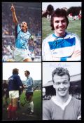 150 signed photographs of footballers 1950s-1980s,
6 by 4in.