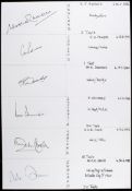 A collection of 528 cricketers' autographs,
all uniformly collected on pre-prepared white card,