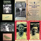 Autographs of 1920-50s GB Olympic & World Record athletes,
