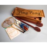 A French wooden- boxed set of “Ping-Pong” by S. & B.
