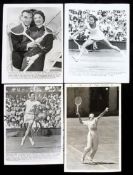 240 tennis press photographs,
including a few autographed examples, Riggs, Clerc and 3 of Lendl,