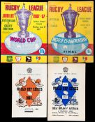 36 Rugby League World Cup programmes in England and Australia,
Tournament programme plus qualifiers,