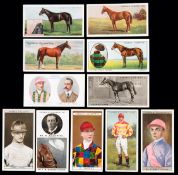 A collector's album of Ogden's cigarette cards containing 16 full sets with horse racing themes,