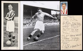 A Stanley Matthews & Stoke City 1930s autographed team-group,
on an album page,