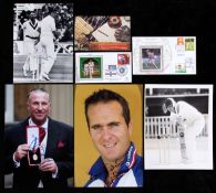 Cricket memorabilia,
1980s onwards, mostly England/Australia related, including signed photographs,