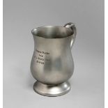 A pewter tankard presented on the occasion of the Bill Nicholson Testimonial Match Tottenham