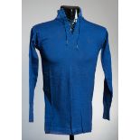 A blue Scotland Schools' international jersey dating from 1919 or 1920,