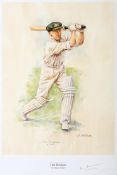 A Sir Don Bradman signed limited edition Terence Gilbert print,