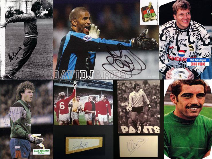 Autographs of England Goalkeepers,