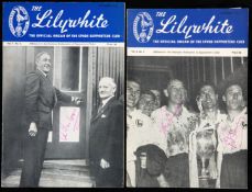 Two signed Tottenham Hotspur Lilywhite supporters club magazines,
Vol.1 No2. and Vol2.