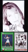 Seven autographed tennis promo postcards,
Steffi Graf (x 2), Wilhelm Bungert, Eric Jelen,