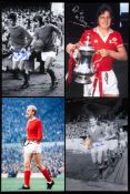 144 signed photographs of Manchester United players 1950s & 1990s,
12 by8in.