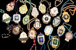 20 gilt-metal & enamel members' badges for Liverpool,
1937, 1939, 1947, 1948, 1949, 1950, 1951,