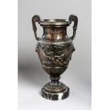 An Antwerp 1920 Olympic Games Cycling Prize Trophy,
In the form of a bronze urn, by Henri Fugere,