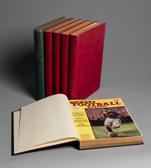 A set of six bound volumes of Charles Buchan's Football Monthly,
comprising Vol.1 No.