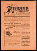 Fotball: Official Magazine of the Norwegian Football Association 12th June 1912,