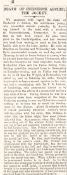 An original and complete Times newspaper published Tuesday 9th November 1886 carrying an obituary