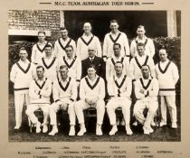 An official photograph of the MCC 1928-29 Touring Team to Australia, 
20 by 27cm., 8 by 10 1/2in.