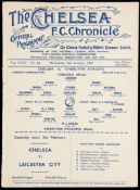 A collection of 14 Chelsea reserve team home programmes 1930s,
all single sheets, 4 x 1933/34,