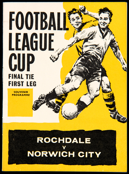 Football League Cup Final programme Rochdale v Norwich 26th April 1962,