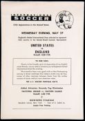 USA v England programme played at Downing Stadium, Randalls Island, New York,