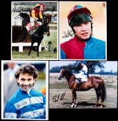 Eleven signed photographs of National Hunt jockeys,
Tony McCoy, Mick Fitzgerald, John Francome,