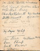 A football autograph album circa 1919-20,
autographs collected in the Manchester area,