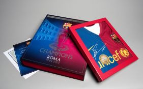 A FC Barcelona 2009 UEFA Champions League Winner's Commemorative Shirt  & Official Programme box