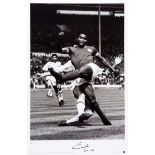 15 large signed photographic prints of footballers,
published by Big Blue Tube and others, Eusebio,