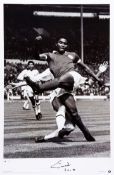 15 large signed photographic prints of footballers,
published by Big Blue Tube and others, Eusebio,