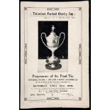 Tottenham Football Charity Cup Final programme Stroma Park v Bruce Grove Avondale played at