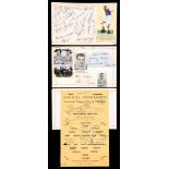 Football autographs,
including and a qty.
