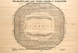 A 1921-22 Wimbledon Centre Court architectural plan,
original Drawing/Print (No.