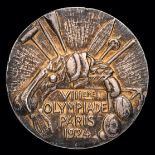 A Paris 1924 Olympic Games gold first place winner's medal,
gold-plated silver,