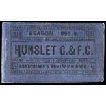 A season ticket for Hunslet Rugby Football Club 1897-98