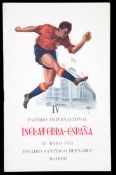 Spain v England international programme played at Estadio Santiago Bernabeu, Madrid,