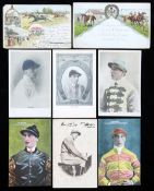 24 postcards of jockeys,
including W Lane, F Webb, O Madden, D Maher (including a signed example),