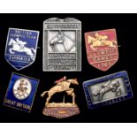 A collection of six Great Britain Olympic Equestrian Team lapel badges 1952-1960,