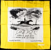 A Givenchy ladies silk scarf commemorating the racehorse Mill Reef,