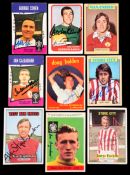 150 autographed trading cards of footballers,
issued by A & BC, Topps,