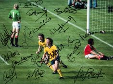 A 1979 F.A. Cup Final action colour photograph signed by the Arsenal team,
12 by 16in.