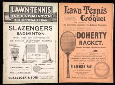 A scarce collection of 10 early lawn tennis magazines,
