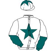 The British Horseracing Authority Sale of Racing Colours:
WHITE, DARK BLUE star,