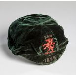 Gren Morris: a green Wales international cap 1898-99,
inscribed F.A.W.
