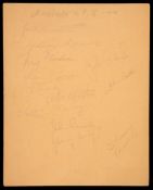 A Howard Hotel (London) menu dated 28th August 1948 signed by a Manchester United team,
