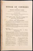 A racecard for the 1892 House of Commons Point to Point Steeplechase,