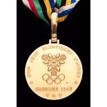 A Grenoble 1968 Winter Olympic Games gold winner's prize medal awarded for Ice Hockey,