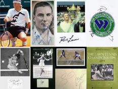 Autographs of Wimbledon Tennis Champions (1930-2000s),