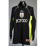 One of Neville Southall's final senior career jerseys from Bradford City in 2000,
black No.