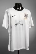 A Steven Gerrard signed England replica jersey,
F.A.